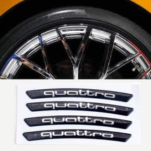 Load image into Gallery viewer, 4pcs Quattro Wheel Emblem Sticker for Audi
