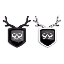 Load image into Gallery viewer, 2pcs Infiniti Logo Shield Antler Emblems

