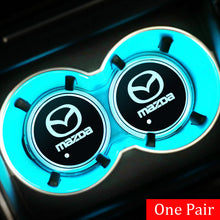 Load image into Gallery viewer, Mazda Logo Led Car Cup Holder Mat Pad
