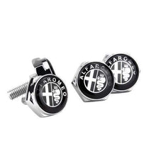 Load image into Gallery viewer, 4pcs License Plate Screws for Alfa Romeo Frame - Black Logo
