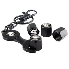 Load image into Gallery viewer, 4pcs Suzuki Wheel Tire Valve Caps+Keychain
