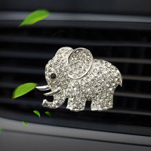 Load image into Gallery viewer, Crystal Diamond Elephant Clip Car Air Freshener
