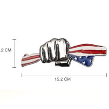 Load image into Gallery viewer, American Flag Fist Metal Sticker Decal
