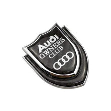Load image into Gallery viewer, Audi Logo Owners Club Shield Emblem Sticker
