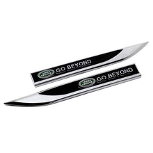 Load image into Gallery viewer, 2pcs Land Rover Go Beyond Fender Emblem Stickers
