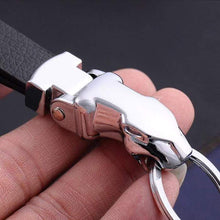 Load image into Gallery viewer, Leopard Head Chevrolet Logo Keychain
