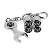 Load image into Gallery viewer, 4pcs Scion Toyota Silver Wheel Tire Valve Caps+Keychain
