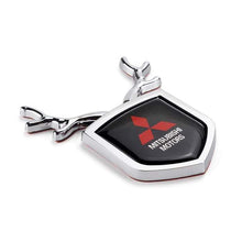 Load image into Gallery viewer, 2pcs Mitsubishi Logo Shield Antler Emblems
