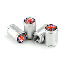 Load image into Gallery viewer, 4pcs British Flag Logo Tire Valve Caps
