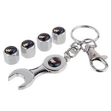 Load image into Gallery viewer, 4pcs BMW Logo Tire Valve Caps+Keychain
