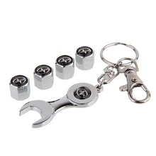 Load image into Gallery viewer, 4pcs Scion Toyota Silver Wheel Tire Valve Caps+Keychain
