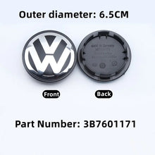 Load image into Gallery viewer, 56/58/60/65/66/70/76MM 4pcs ABS Car Wheel Center Caps Hub Cover Emblem Accessories for GTI Jetta Tiguan Golf POLO Passat B5 B6
