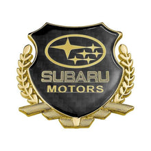 Load image into Gallery viewer, Subaru Motors Carbon Shield Logo Emblem
