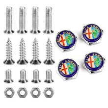 Load image into Gallery viewer, 4pcs License Plate Screws for Alfa Romeo Frame - Colored Logo
