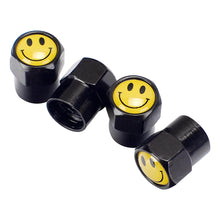 Load image into Gallery viewer, 4pcs Smile Face Yellow Logo Tire Valve Caps
