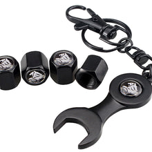 Load image into Gallery viewer, 4pcs Holden Black Wheel Tire Valve Caps Covers+Keychain
