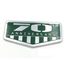 Load image into Gallery viewer, 70th Car Stickers Metal Emblem Badge Decal for Jeep Wrangler Cherokee Compass Patriot 70th Anniversary Emblem Stickers
