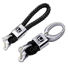 Load image into Gallery viewer, Key Chain Leather Black For Honda
