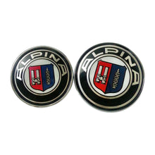Load image into Gallery viewer, 2pcs 82+74mm Alpina Emblem Hood/Trunk for BMW
