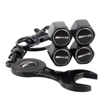 Load image into Gallery viewer, Mercedes Benz AMG Tire Valve Caps with KeyChain
