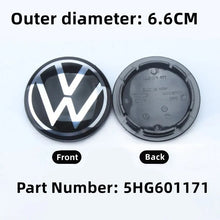 Load image into Gallery viewer, 56/58/60/65/66/70/76MM 4pcs ABS Car Wheel Center Caps Hub Cover Emblem Accessories for GTI Jetta Tiguan Golf POLO Passat B5 B6
