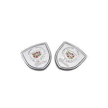Load image into Gallery viewer, 2pcs Shield Silver Badge For Cadillac Metal Sticker
