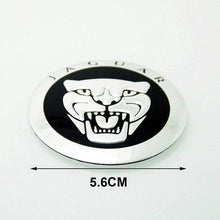 Load image into Gallery viewer, Set 4 Pcs Black Wheel Center Hub Caps Decal 56mm JAGUAR
