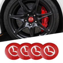 Load image into Gallery viewer, 4pcs Mazda Logo Wheel Center Hub Caps and 56mm Stickers
