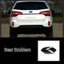 Load image into Gallery viewer, 7pcs/Set Kia K Front/Trunk Emblem, Steering Wheel Sticker and Wheel Center Caps
