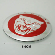 Load image into Gallery viewer, 4pcs 56mm Jaguar Wheel Center HubCaps Sticker Red
