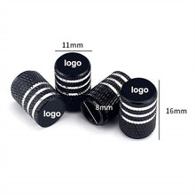 Load image into Gallery viewer, 4pcs Maserati Logo Tire Valve Caps - White Logo
