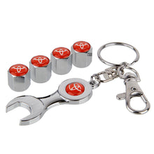 Load image into Gallery viewer, 4pcs Toyota Wheel Tire Valve Caps+Keychain
