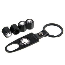 Load image into Gallery viewer, 4pcs Harley-Davidson Skull Logo Tire Valve Caps + Keychain
