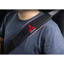 Load image into Gallery viewer, 2pcs Mitsubishi Logo Seat Belt Pads
