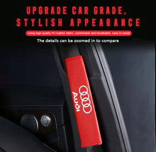 Load image into Gallery viewer, 2pcs Audi Logo Seat Belt Pads
