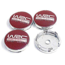 Load image into Gallery viewer, 4pcs 60mm WRC logo Red / Black Wheel Center Hub Caps
