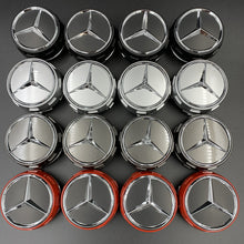 Load image into Gallery viewer, 4pcs Mercedes-Benz 75mm Wheel Center Caps
