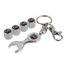 Load image into Gallery viewer, 4pcs BMW Logo Tire Valve Caps+Keychain
