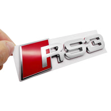 Load image into Gallery viewer, RS3 RS4 RS5 RS6 RS8 Car Trunk Emblem Audi Silver , Metal
