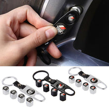 Load image into Gallery viewer, 4pcs Toyota TRD Logo Tire Valve Caps + Keychain
