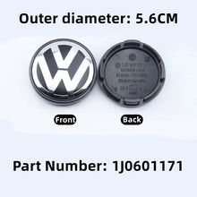 Load image into Gallery viewer, 56/58/60/65/66/70/76MM 4pcs ABS Car Wheel Center Caps Hub Cover Emblem Accessories for GTI Jetta Tiguan Golf POLO Passat B5 B6
