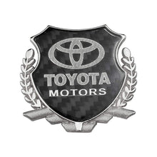 Load image into Gallery viewer, Toyota Motors Carbon Shield Logo Emblem
