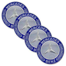 Load image into Gallery viewer, 4pcs Wheel Center Caps Stickers Mercedes Benz 65mm Blue
