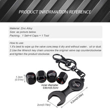 Load image into Gallery viewer, 4pcs Dodge Logo Wheel Tire Valve Caps+Keychain
