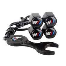 Load image into Gallery viewer, 4pcs BMW Logo Tire Valve Caps+Keychain
