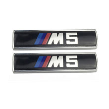 Load image into Gallery viewer, 2Pcs M5 Performance Emblem Fender for BMW [Silver, Sticker]
