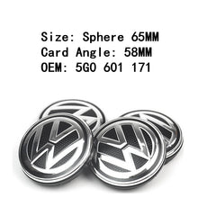 Load image into Gallery viewer, 4Pcs Volkswagen 56mm 65mm Wheel Center Caps
