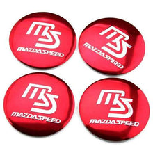 Load image into Gallery viewer, 4pcs 56.5mm MS Mazdaspeed Wheel Center Stickers for Mazda
