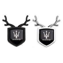Load image into Gallery viewer, 2pcs Maserati Logo Shield Antler Emblems
