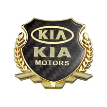 Load image into Gallery viewer, KIA Motors Carbon Shield Logo Emblem
